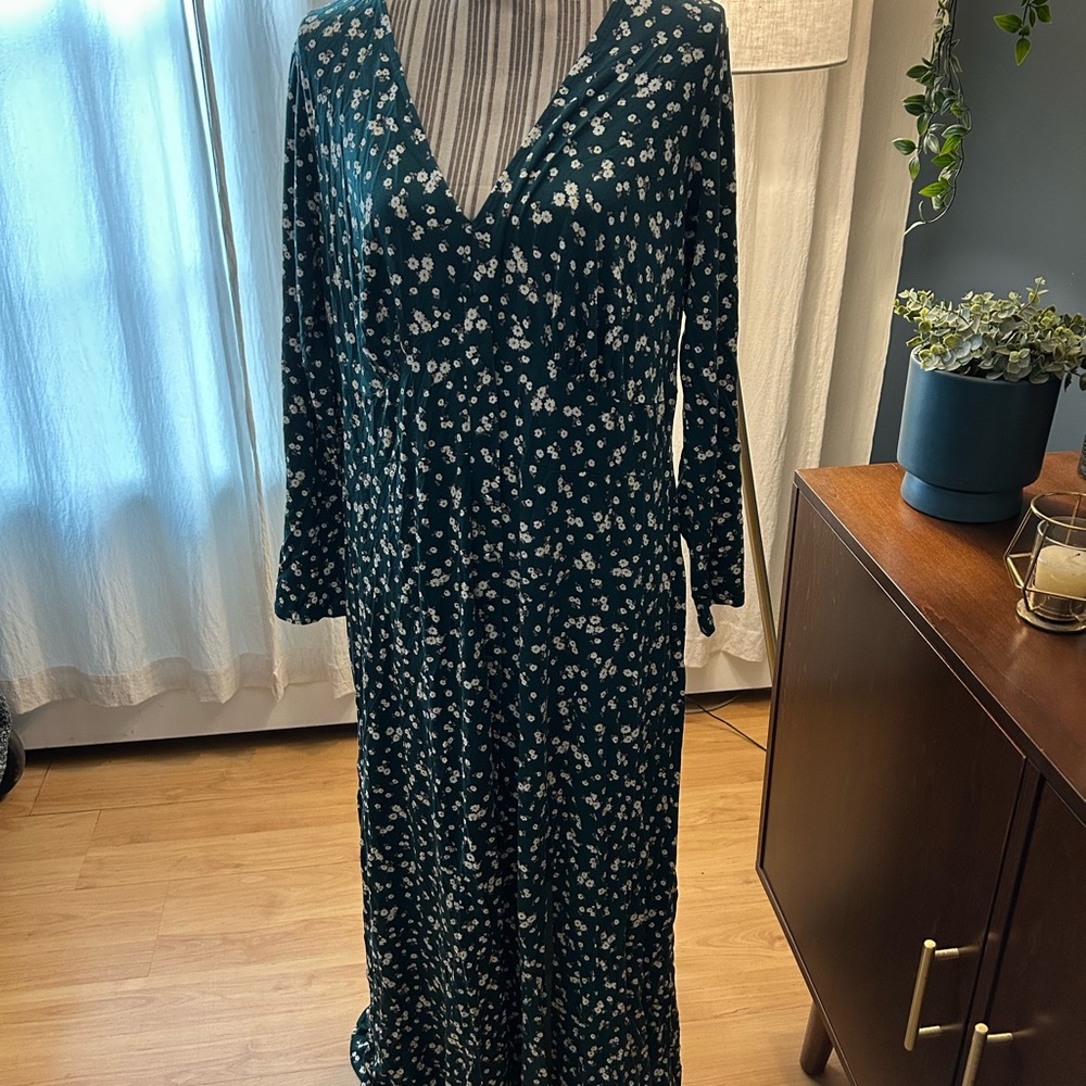 ASOS Green Floral Maxi Dress